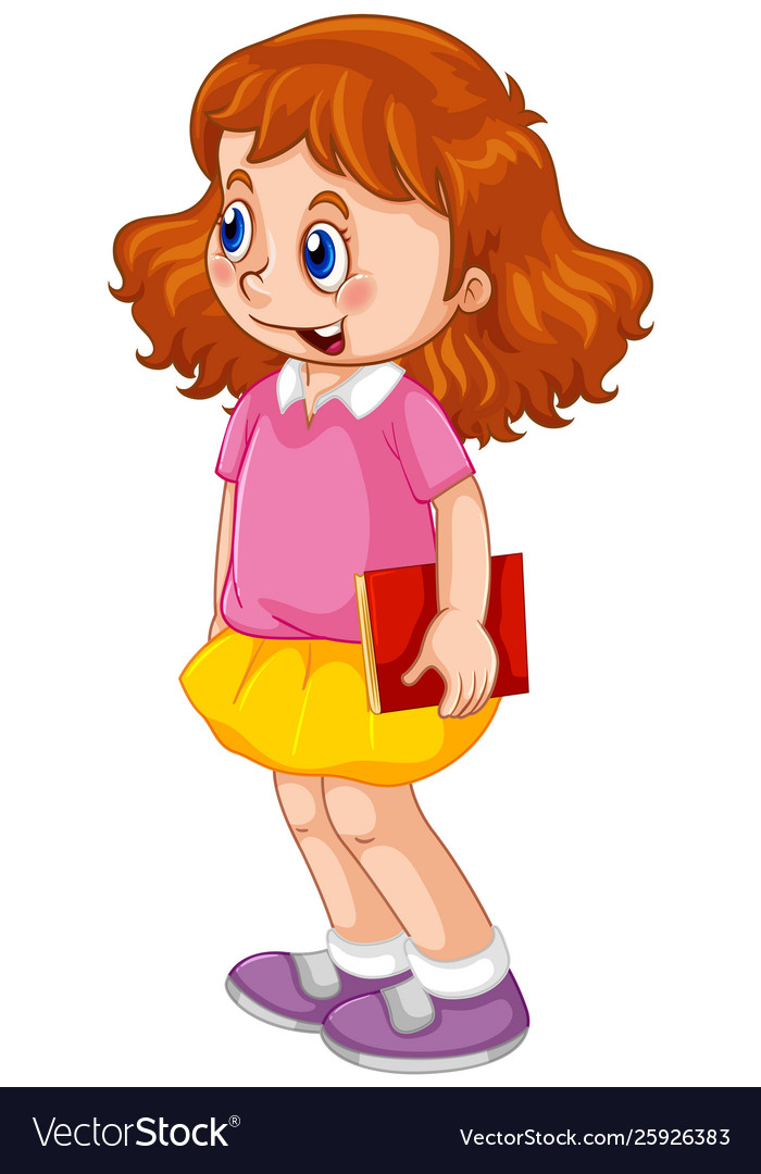 A cute girl character Royalty Free Vector Image