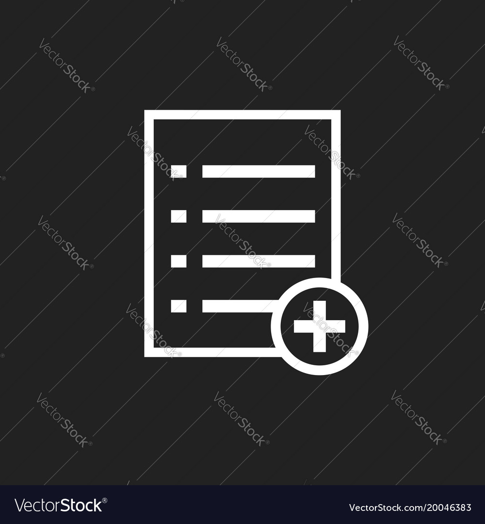 Add list document icon flat isolated documents