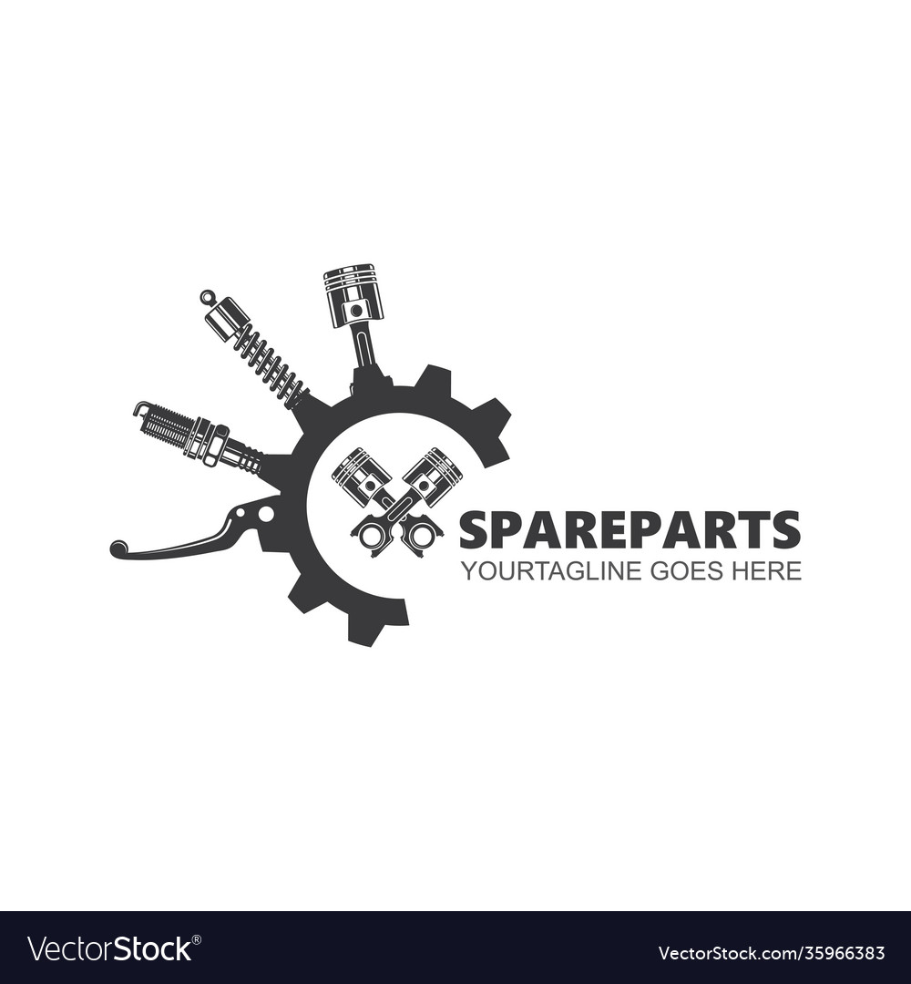 Automotive spareparts store and shop icon design