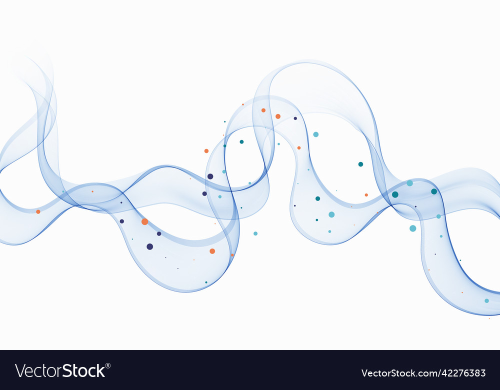 Blue color abstract element wave design vector image Blue color abstract element wave design