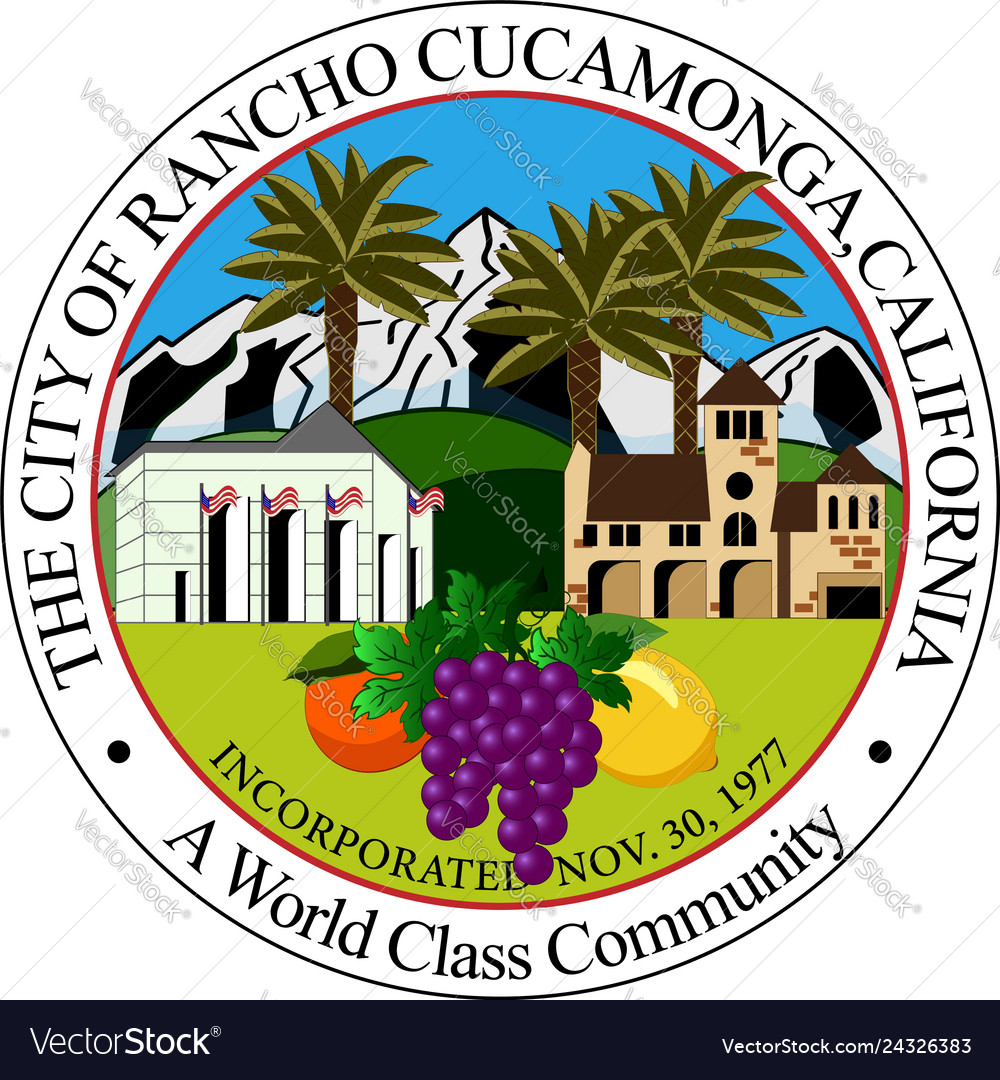 Coat of arms rancho cucamonga in san