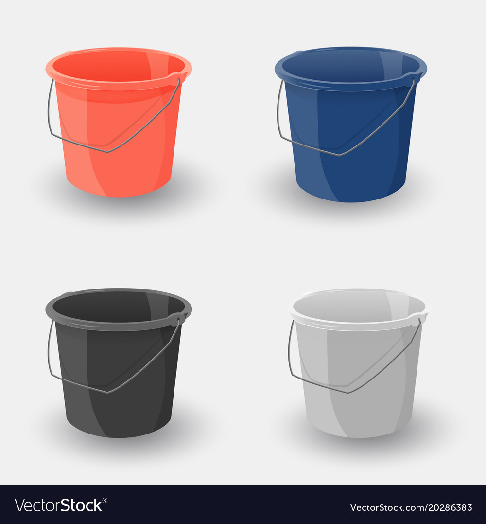 Colorful Bucket Set - Realistic Objects