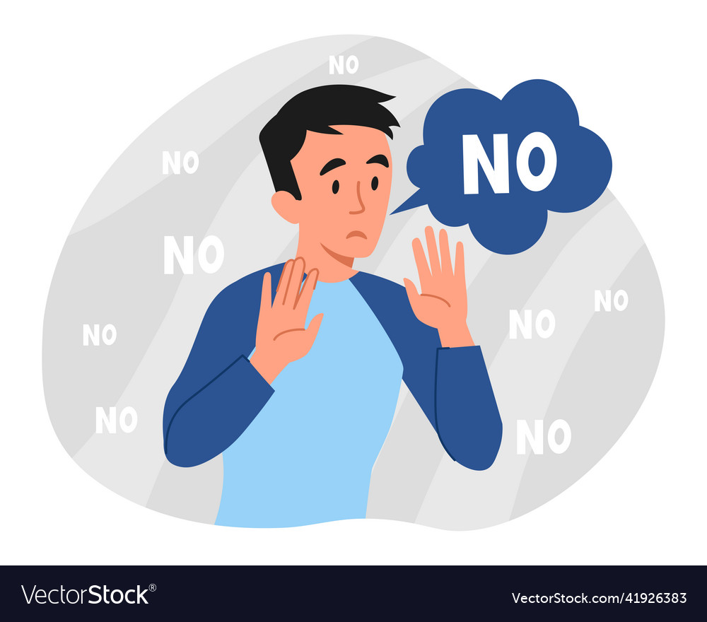 Concept of refusal Royalty Free Vector Image - VectorStock