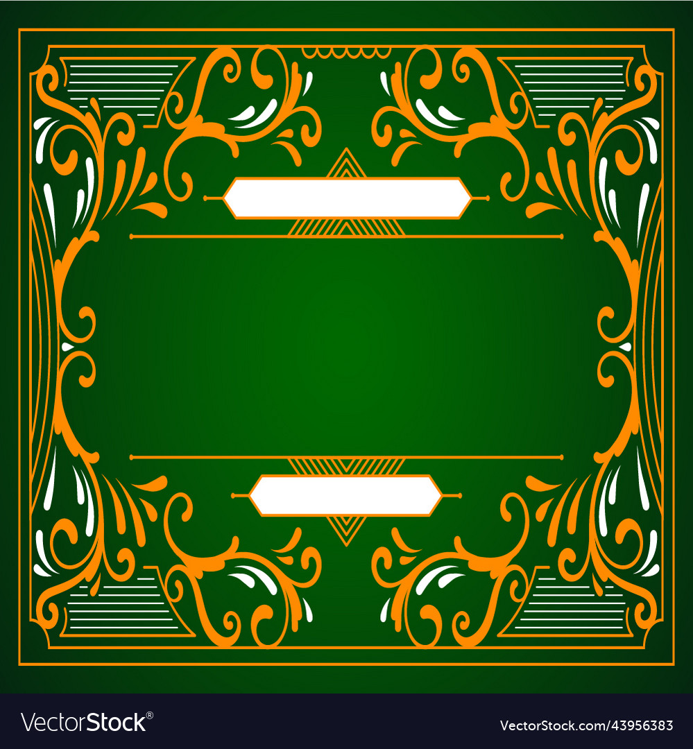 Flower frame pattern with background