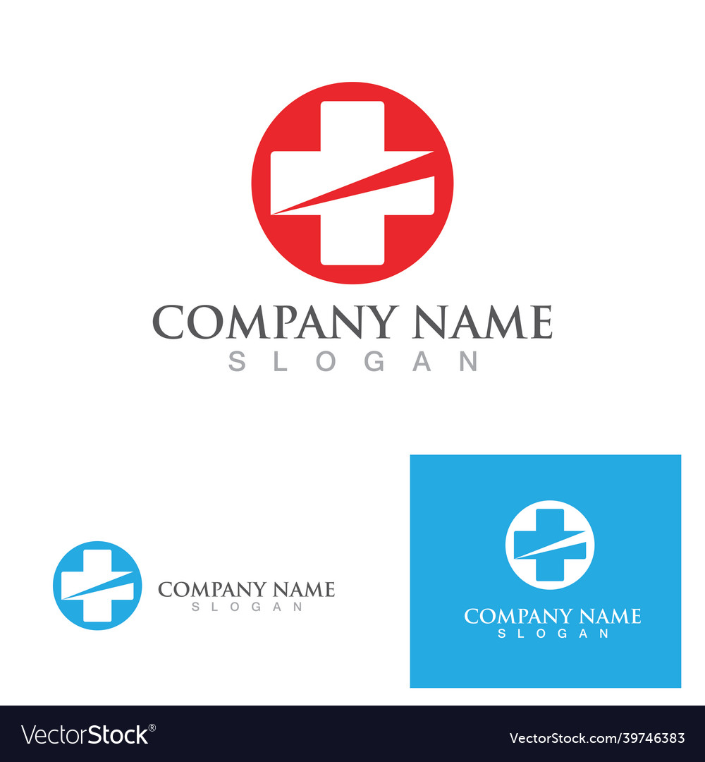 Hospital logo symbol template Royalty Free Vector Image