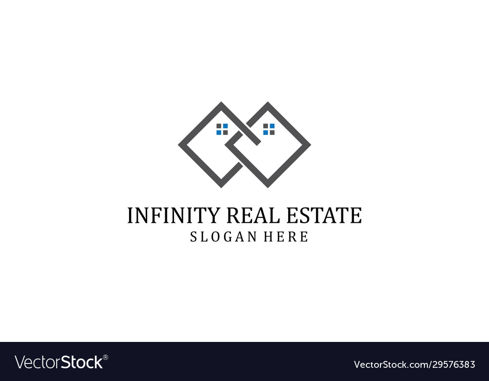 Infinity Real Estate Logo Royalty Free Vector Image