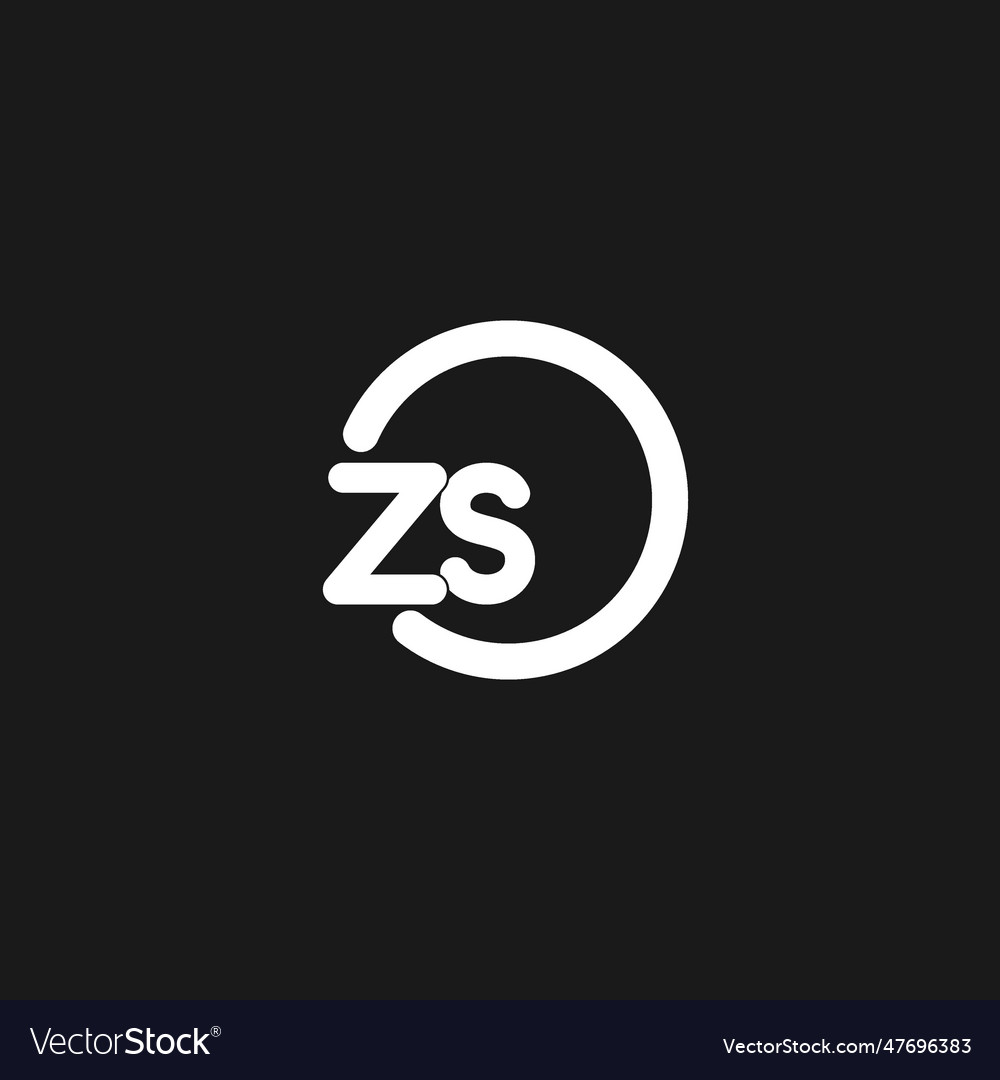 Initials zs logo monogram with simple circles