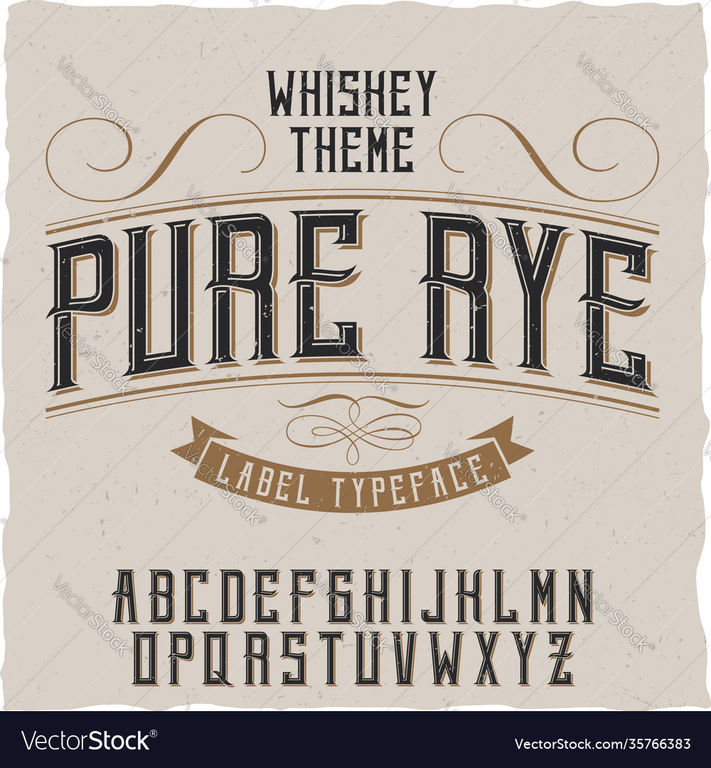 Label font and sample design