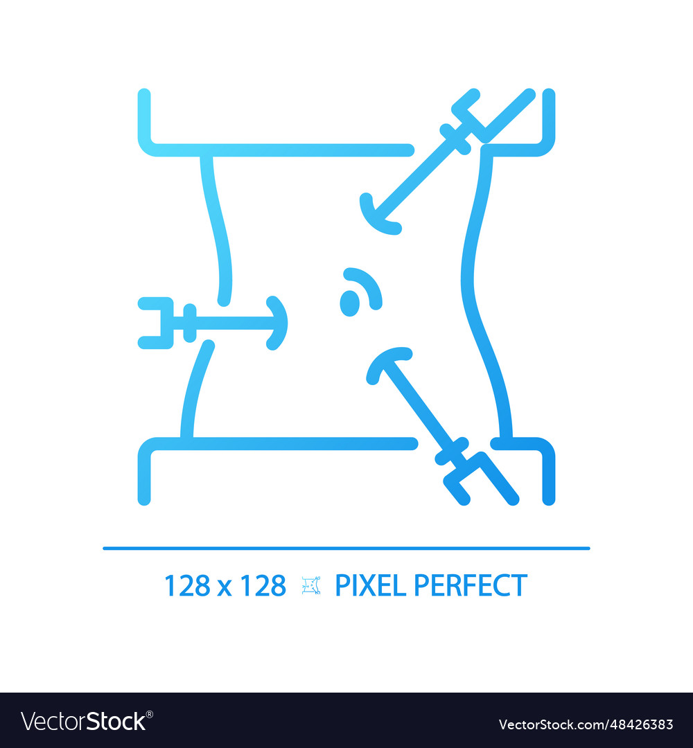 Laparoscope pixel perfect gradient linear icon Vector Image Laparoscope pixel perfect gradient linear icon