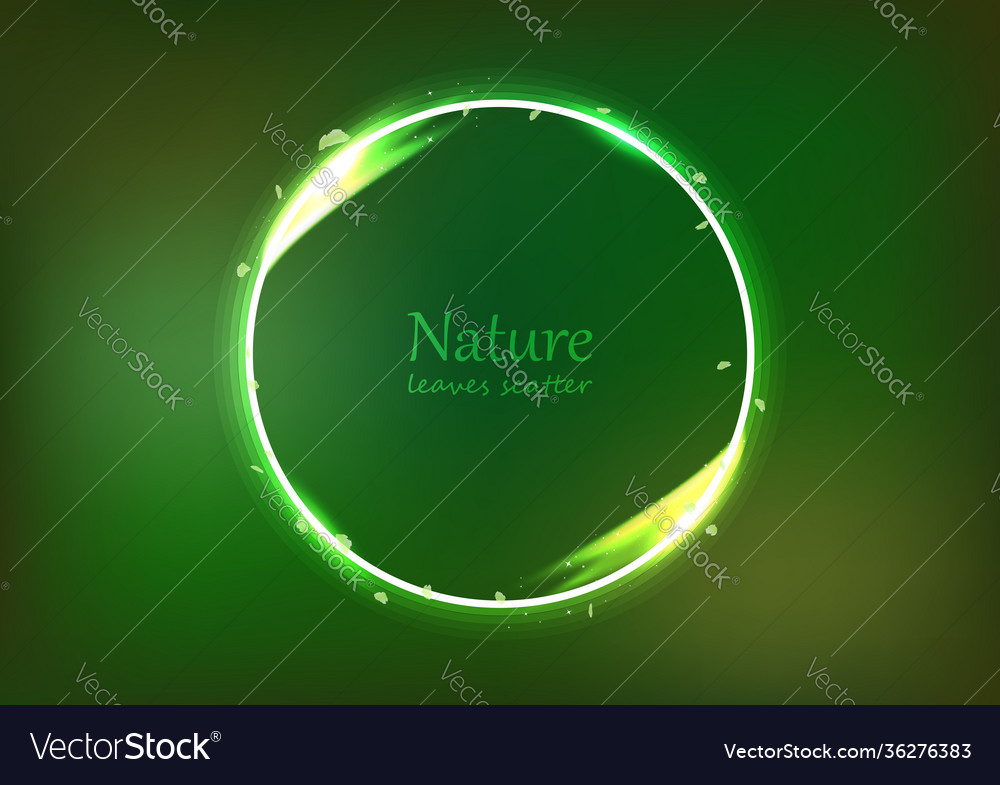 Blätter Scatter Banner Natur Konzept rund vector image Blätter Scatter Banner Natur Konzept rund