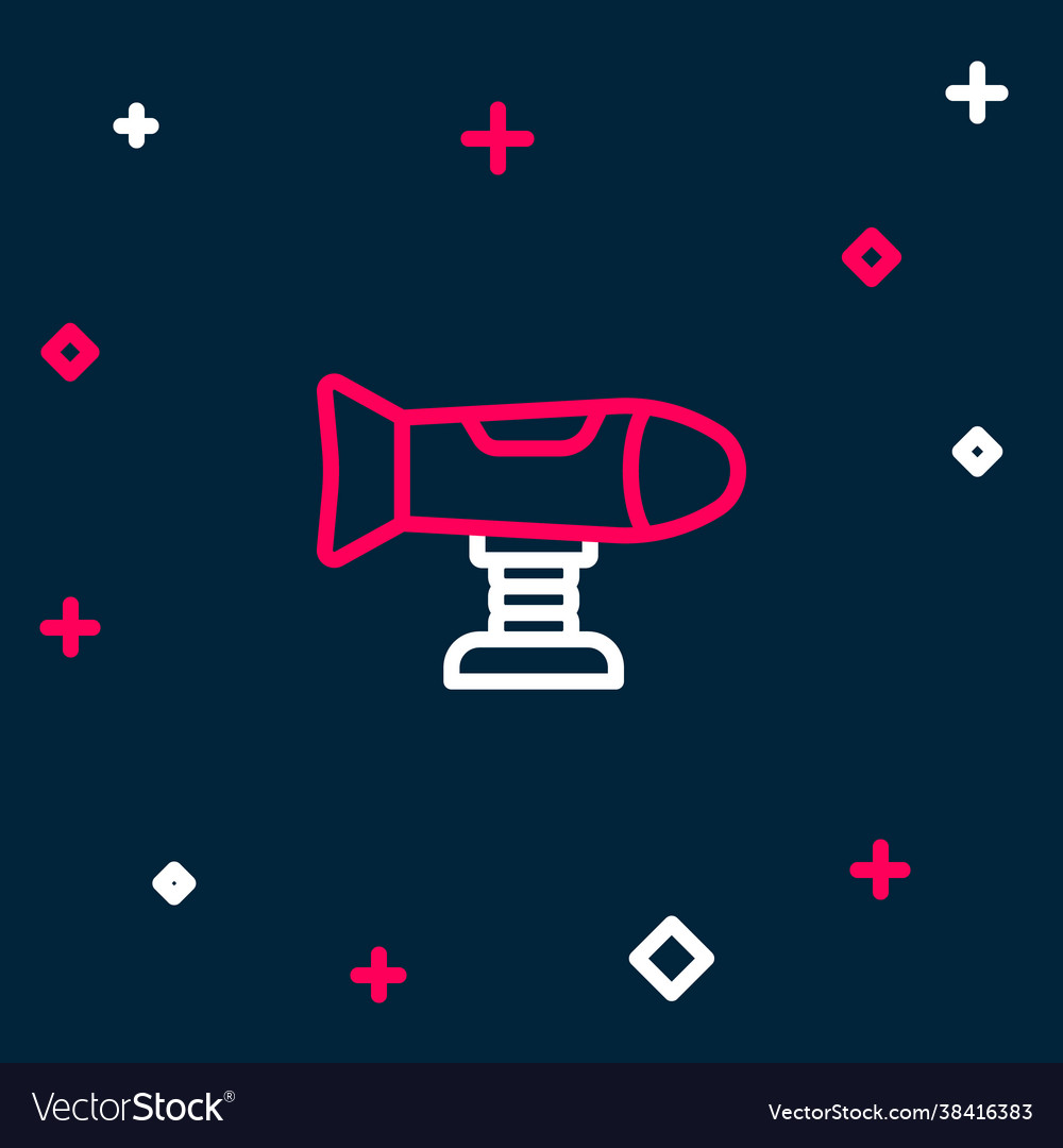 Line swing plane on playground icon isolated