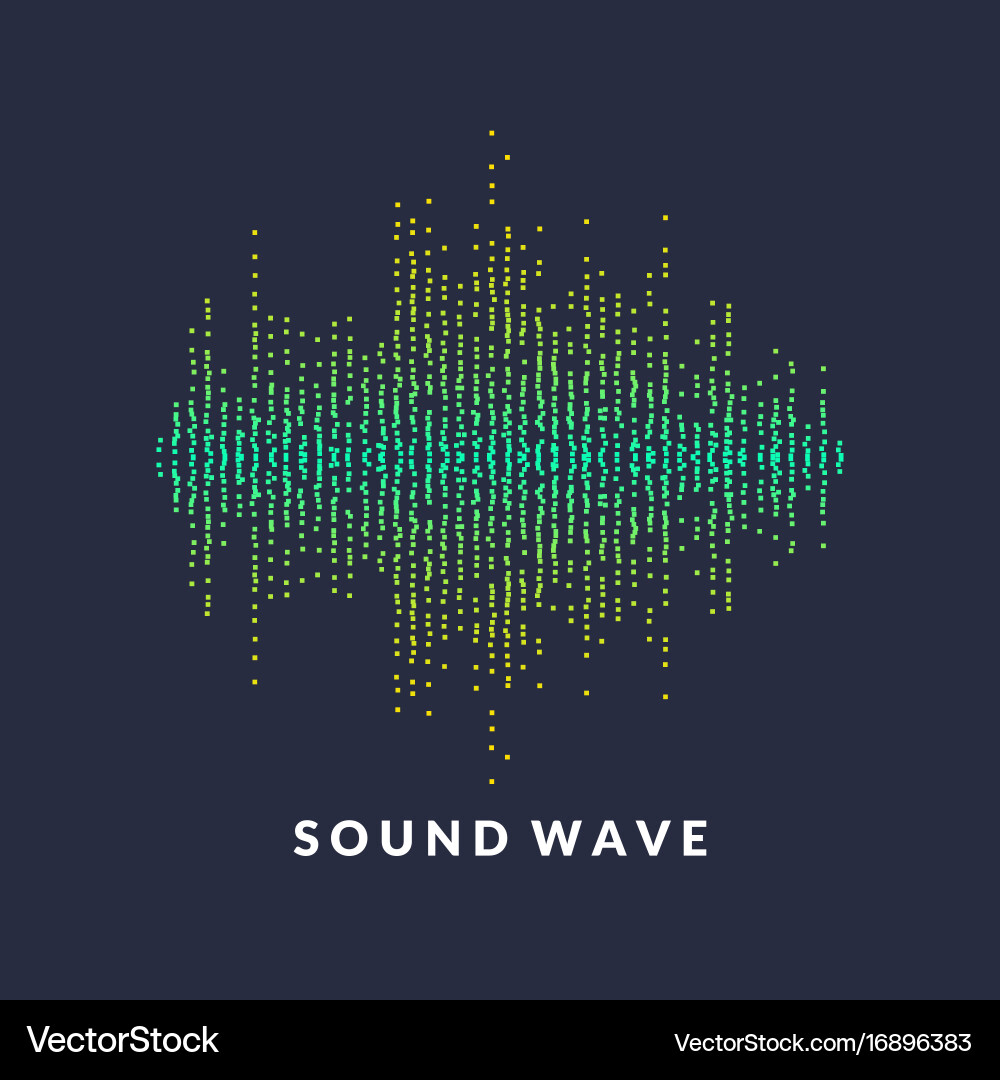 Poster sound wave from equalizer Royalty Free Vector Image