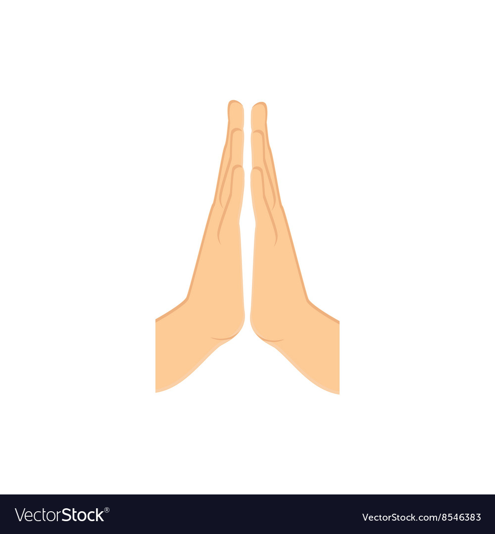 Praying hands Royalty Free Vector Image - VectorStock