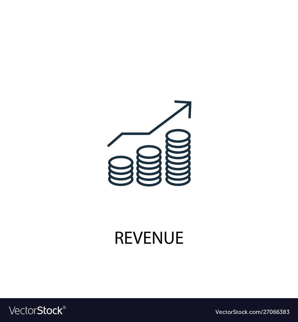Revenue concept line icon simple element