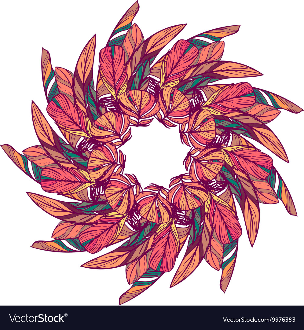 Seamless pattern in boho style round kaleidoscope