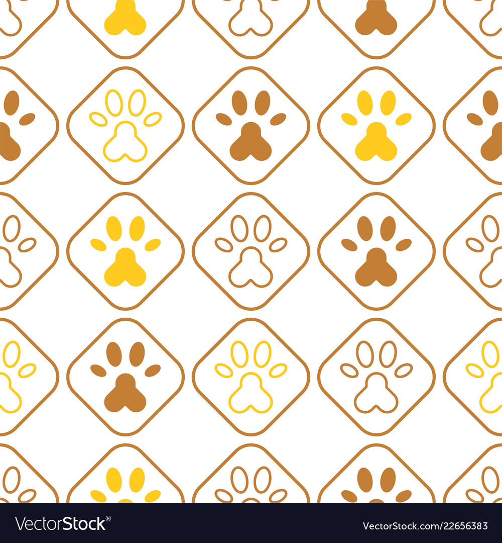 Seamless pattern of paw foot print for wrapping