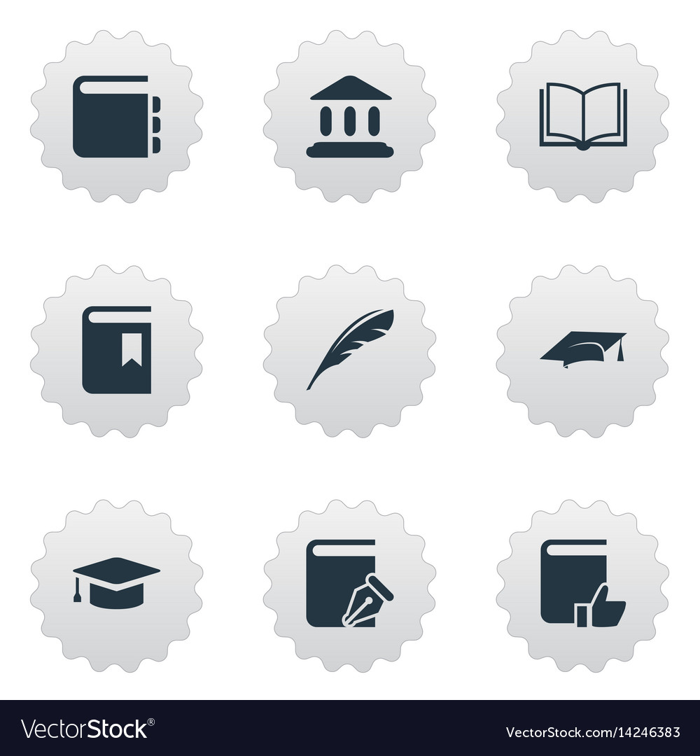 Set of simple reading icons