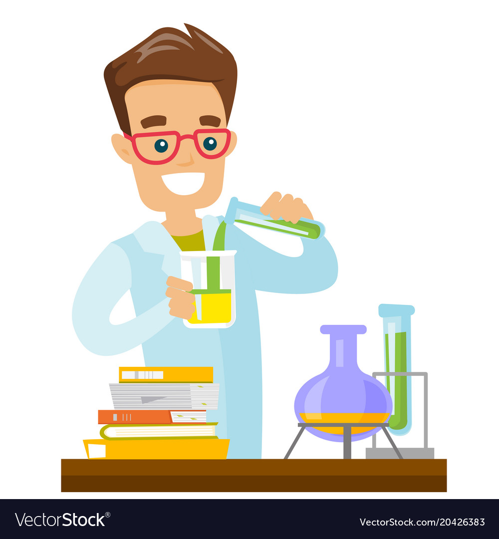 Student conducting experiment in laboratory class