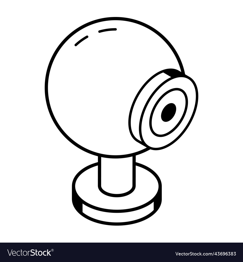 Trendy line icon design of webcam
