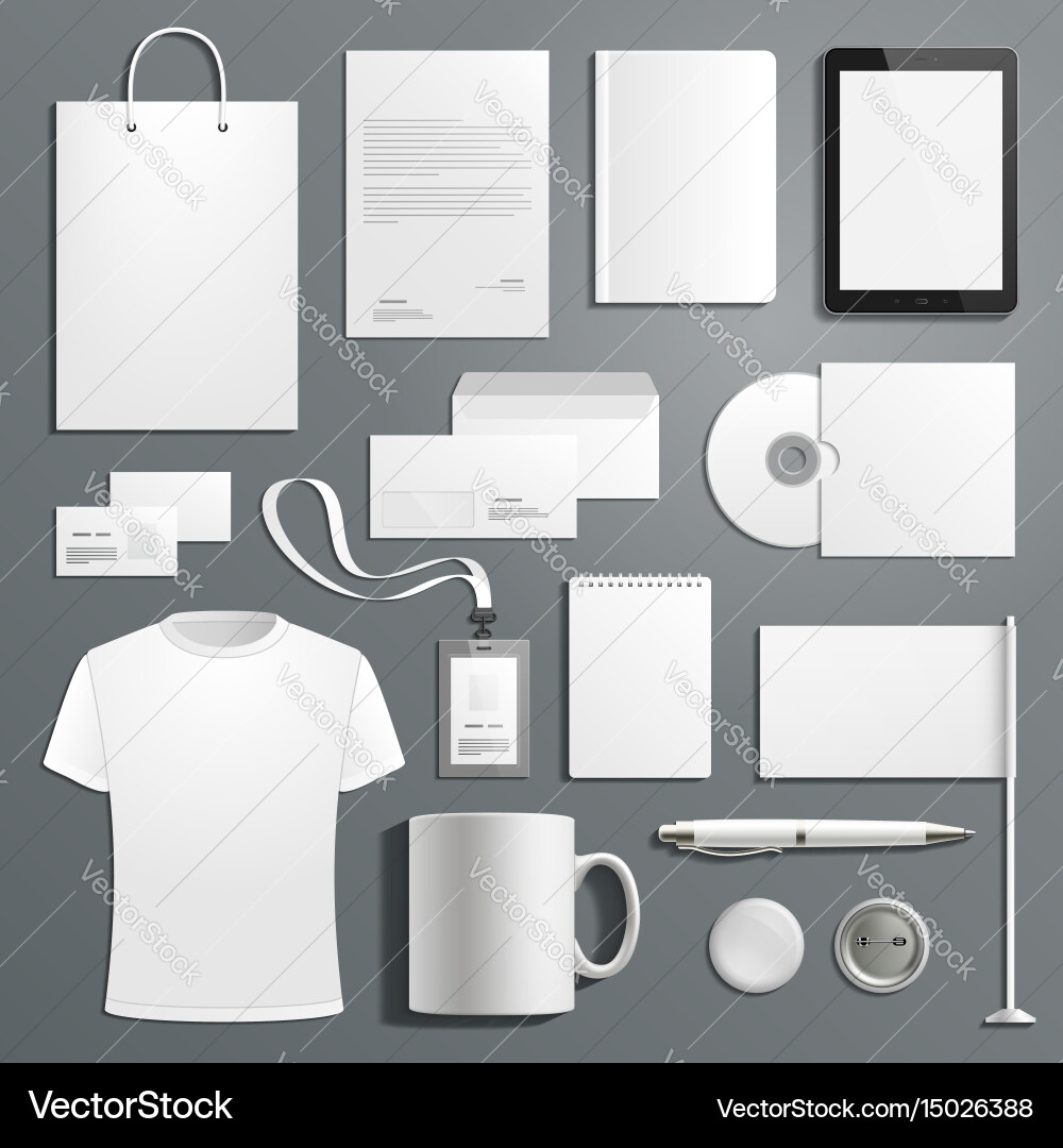 Accessory templates for business branding Vector Image
