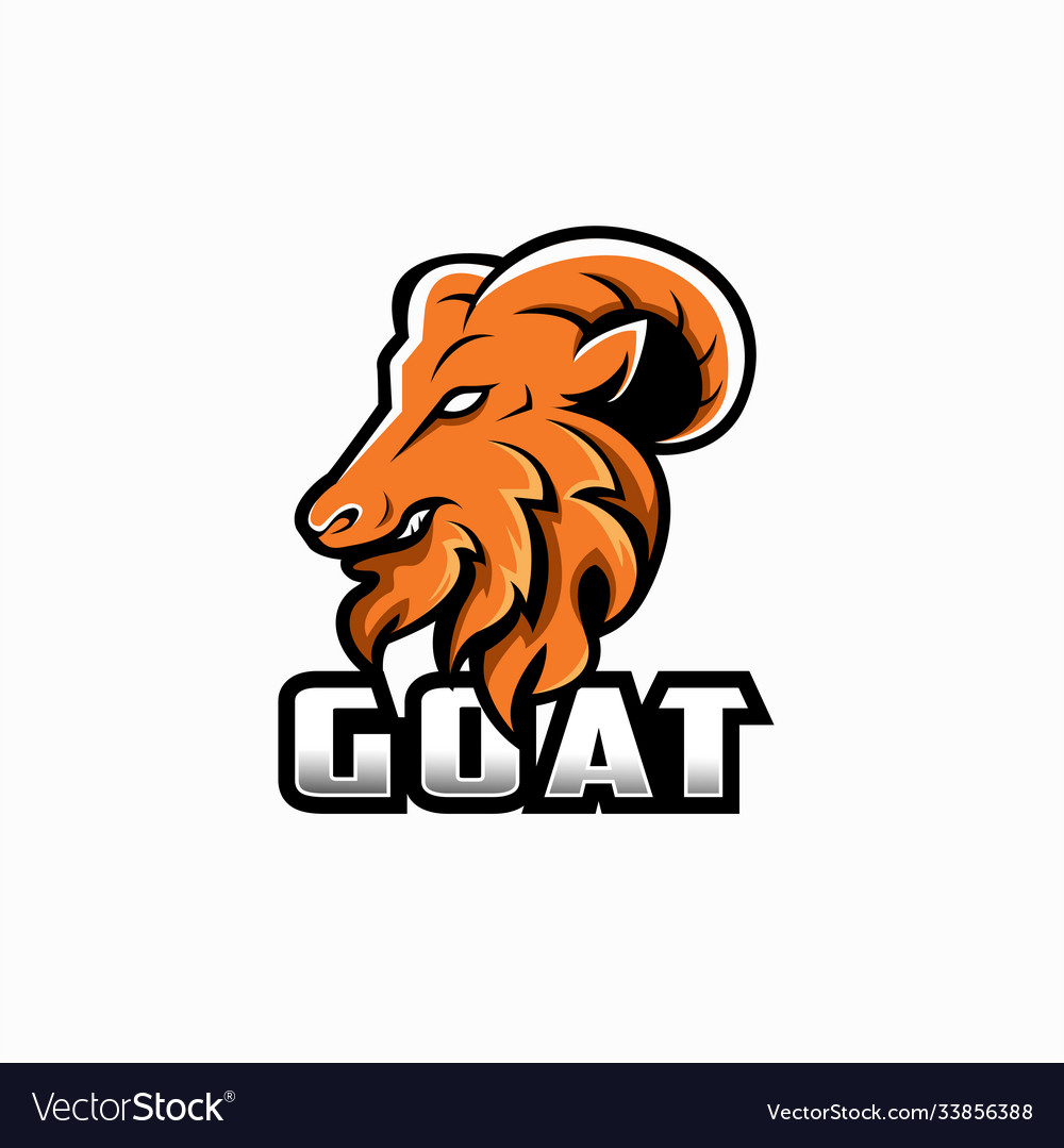 Aggressive goat mascot logo icon Royalty Free Vector Image