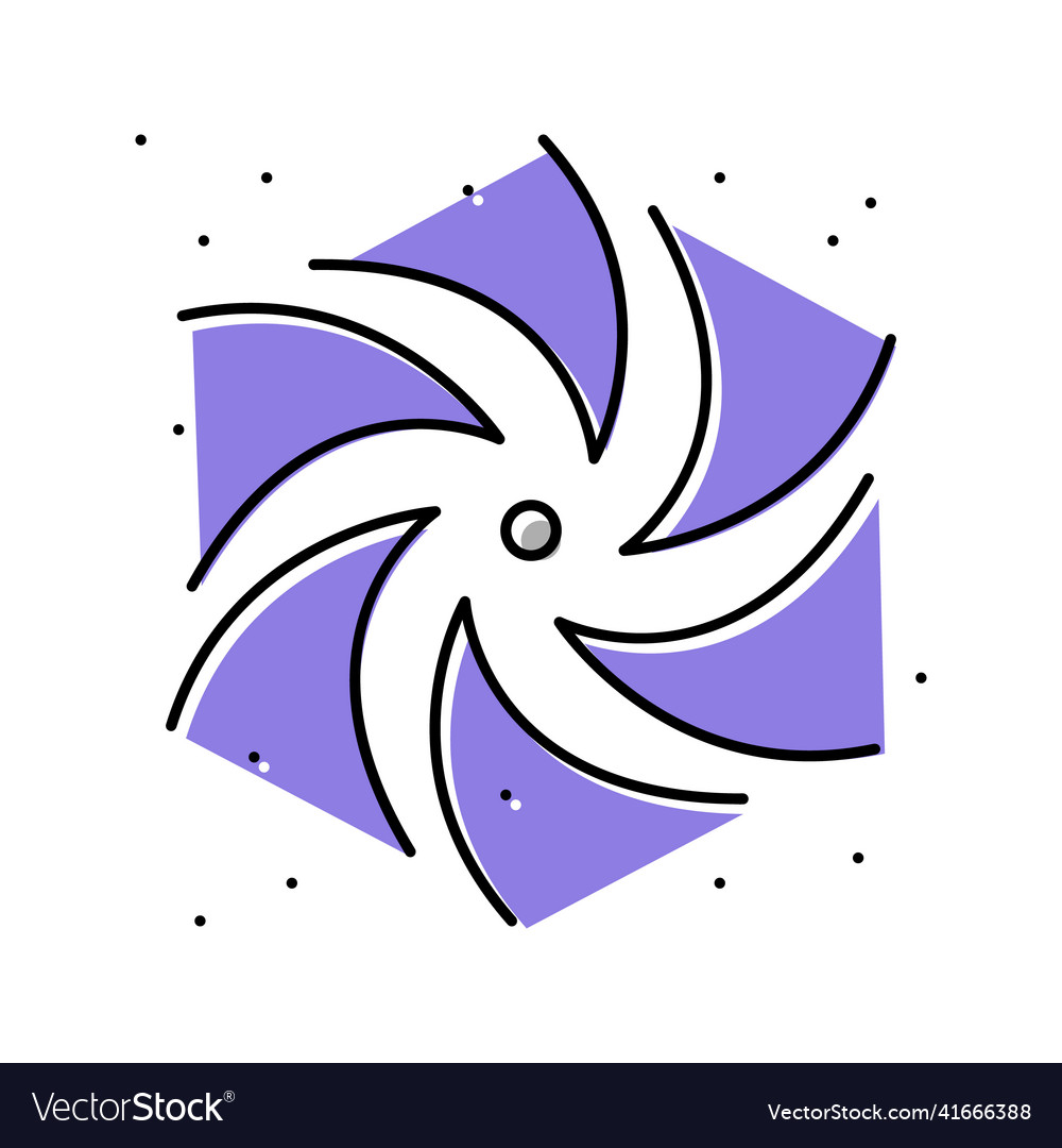 Black hole color icon flat