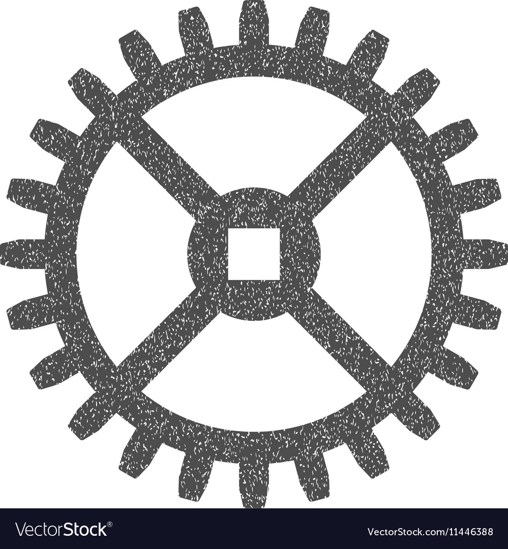 Clock gear grainy texture icon