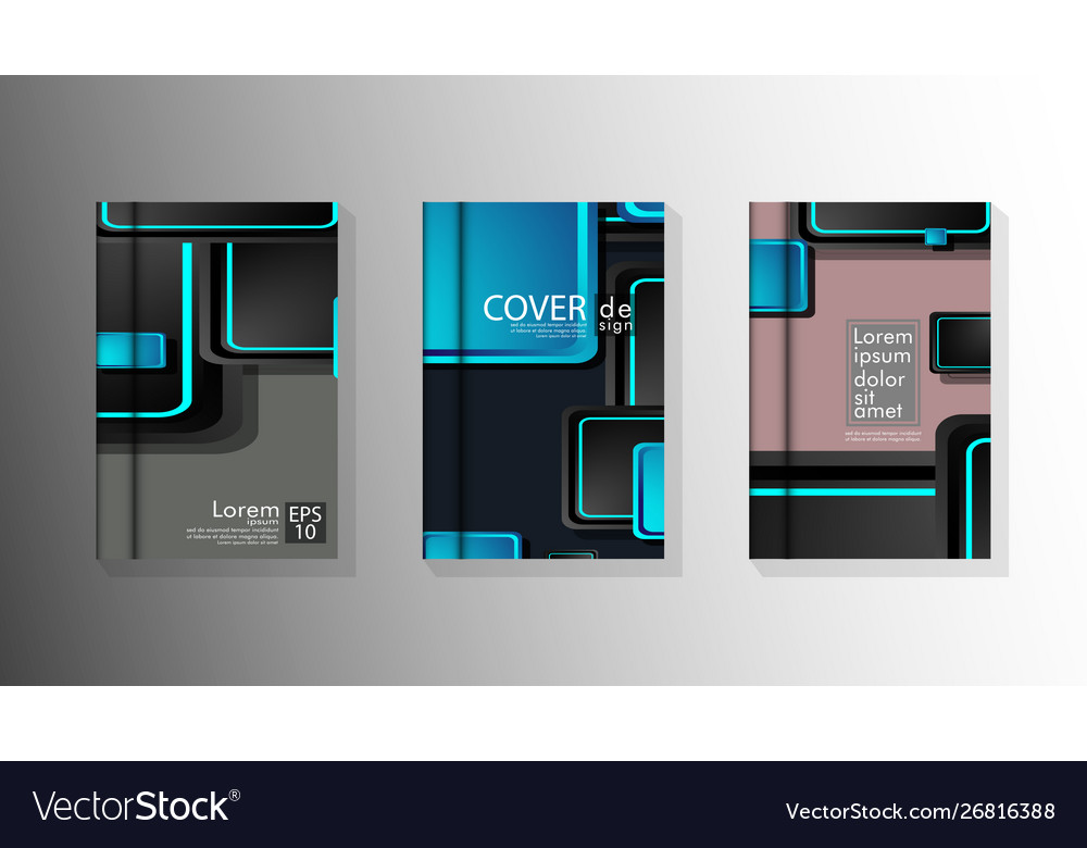 Collection book cover backgrounds Royalty Free Vector Image
