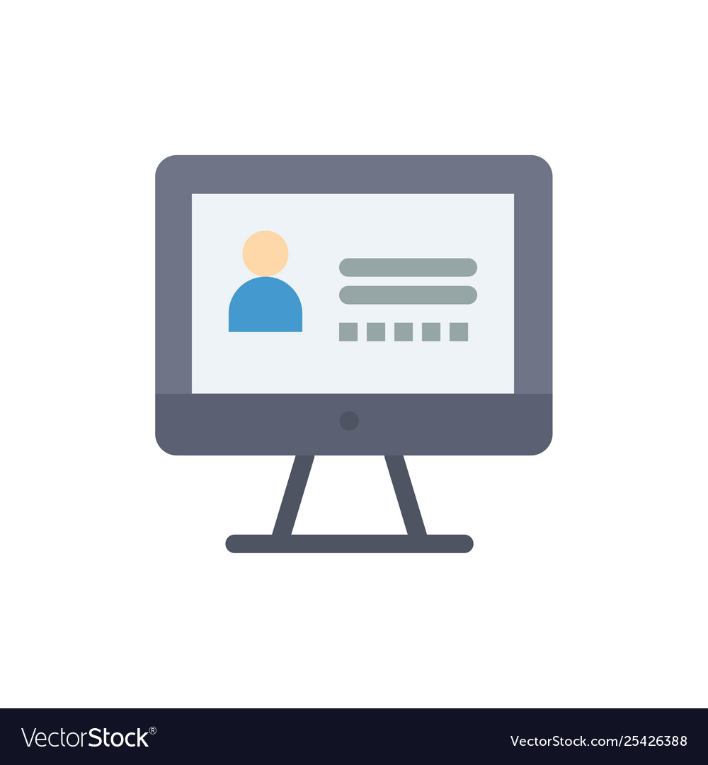 Computer internet security flat color icon Vector Image Computer internet security flat color icon