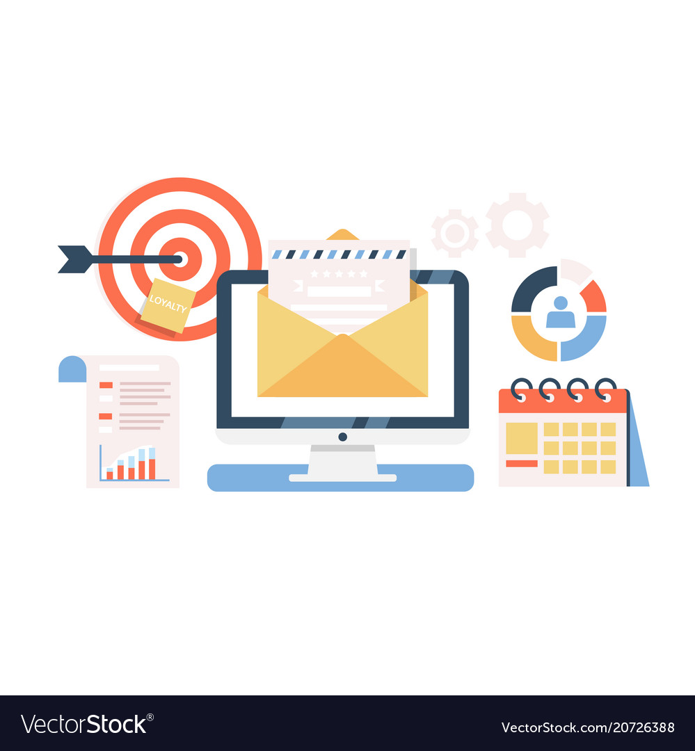 E-mail marketing campaign flat