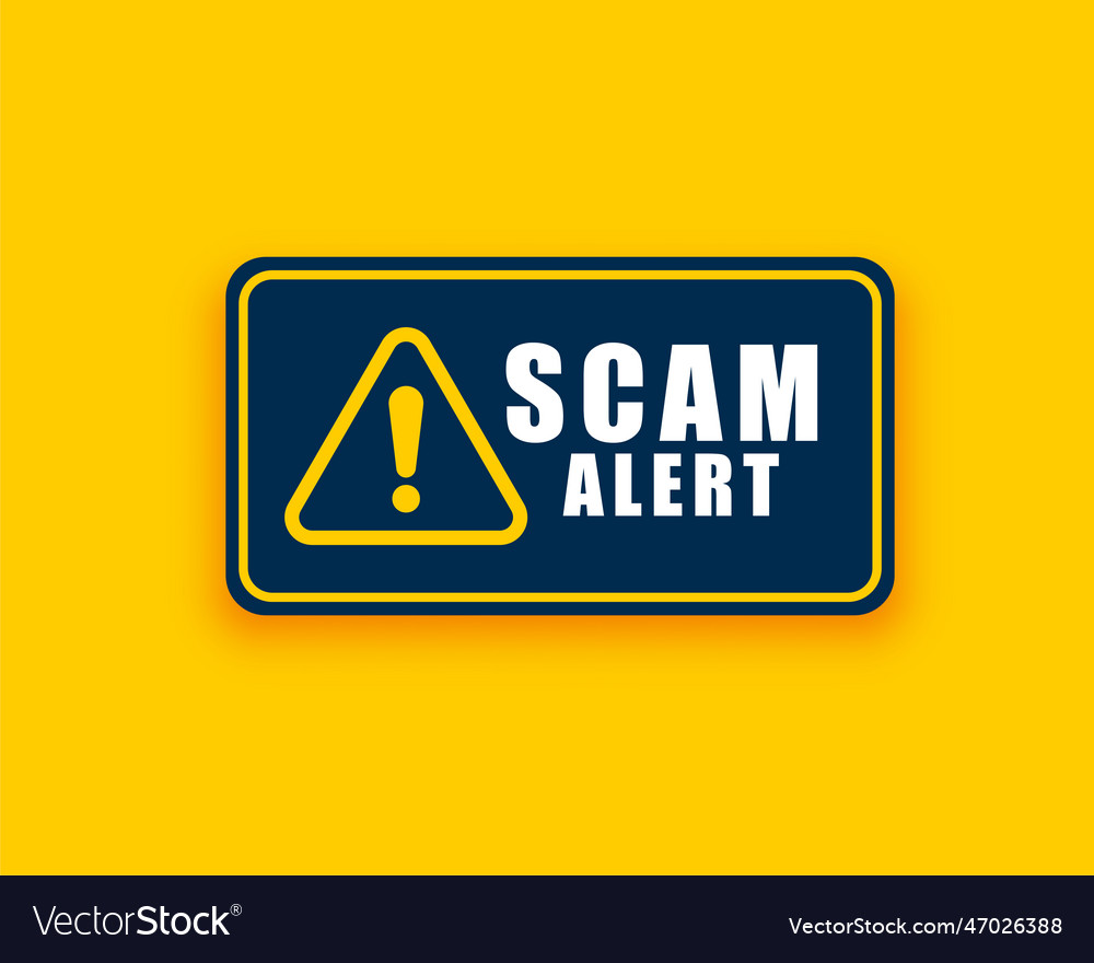 Fraud alert warning background keep your data vector image Fraud alert warning background keep your data