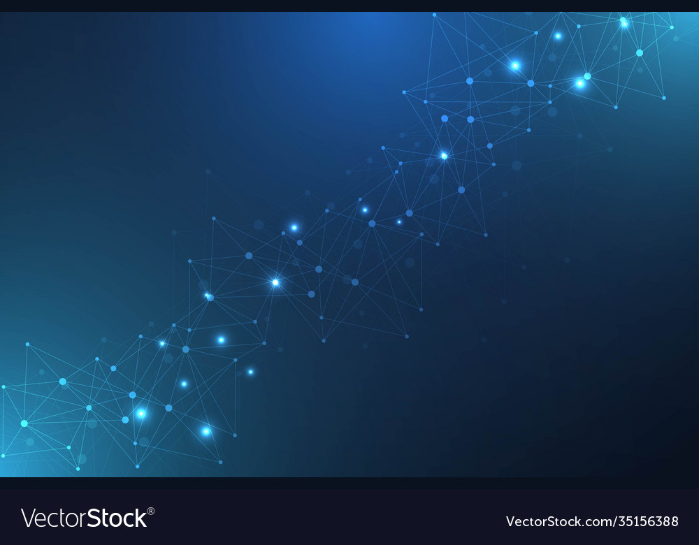 Geometric abstract background with connected line vector image Geometric abstract background with connected line