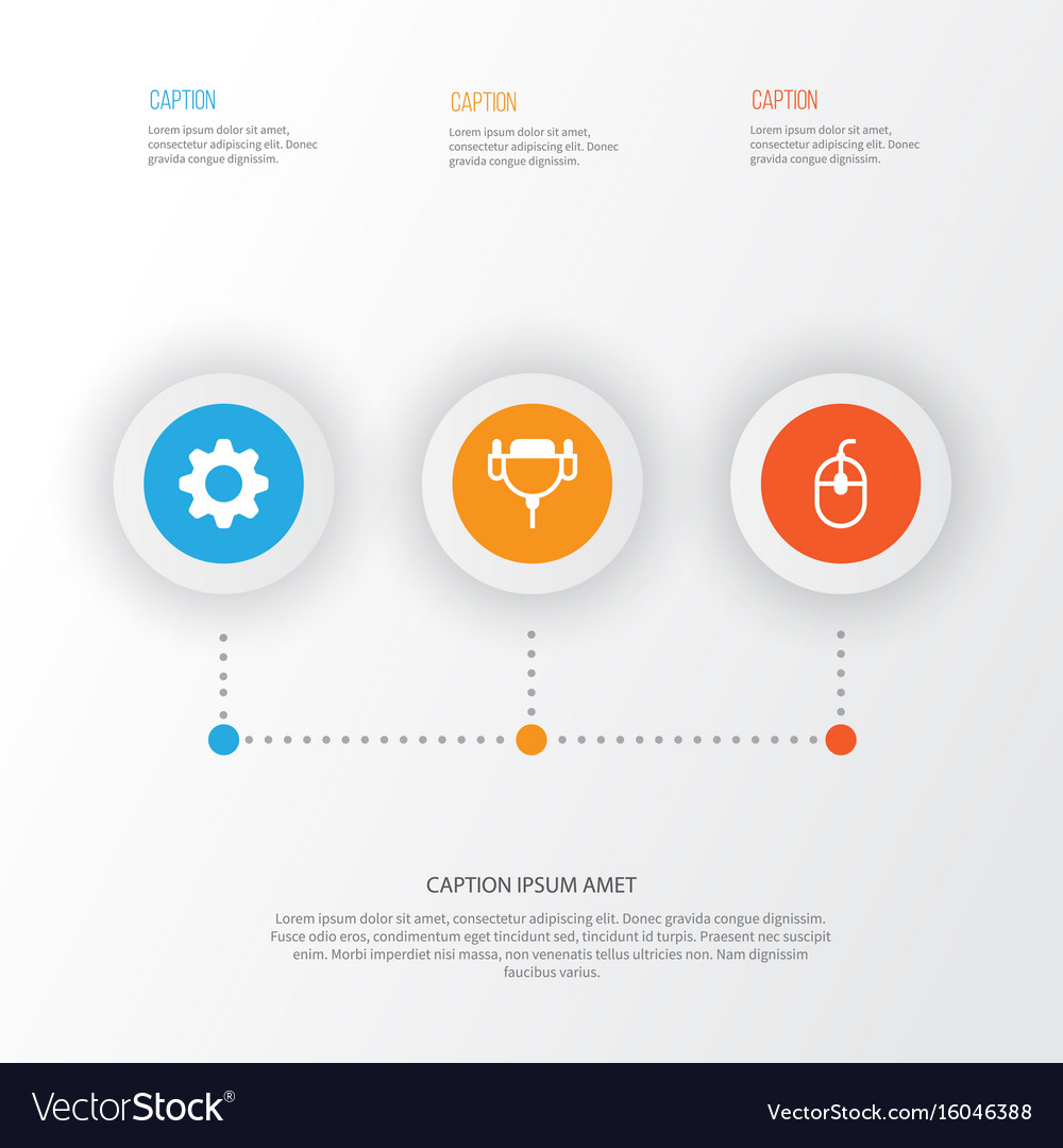 Hardware icons set collection of control device