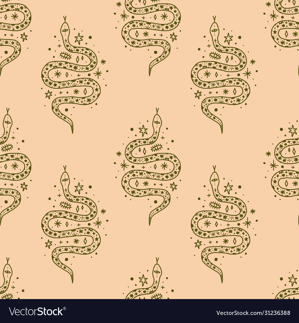Magical Snake Pattern - Boho Style
