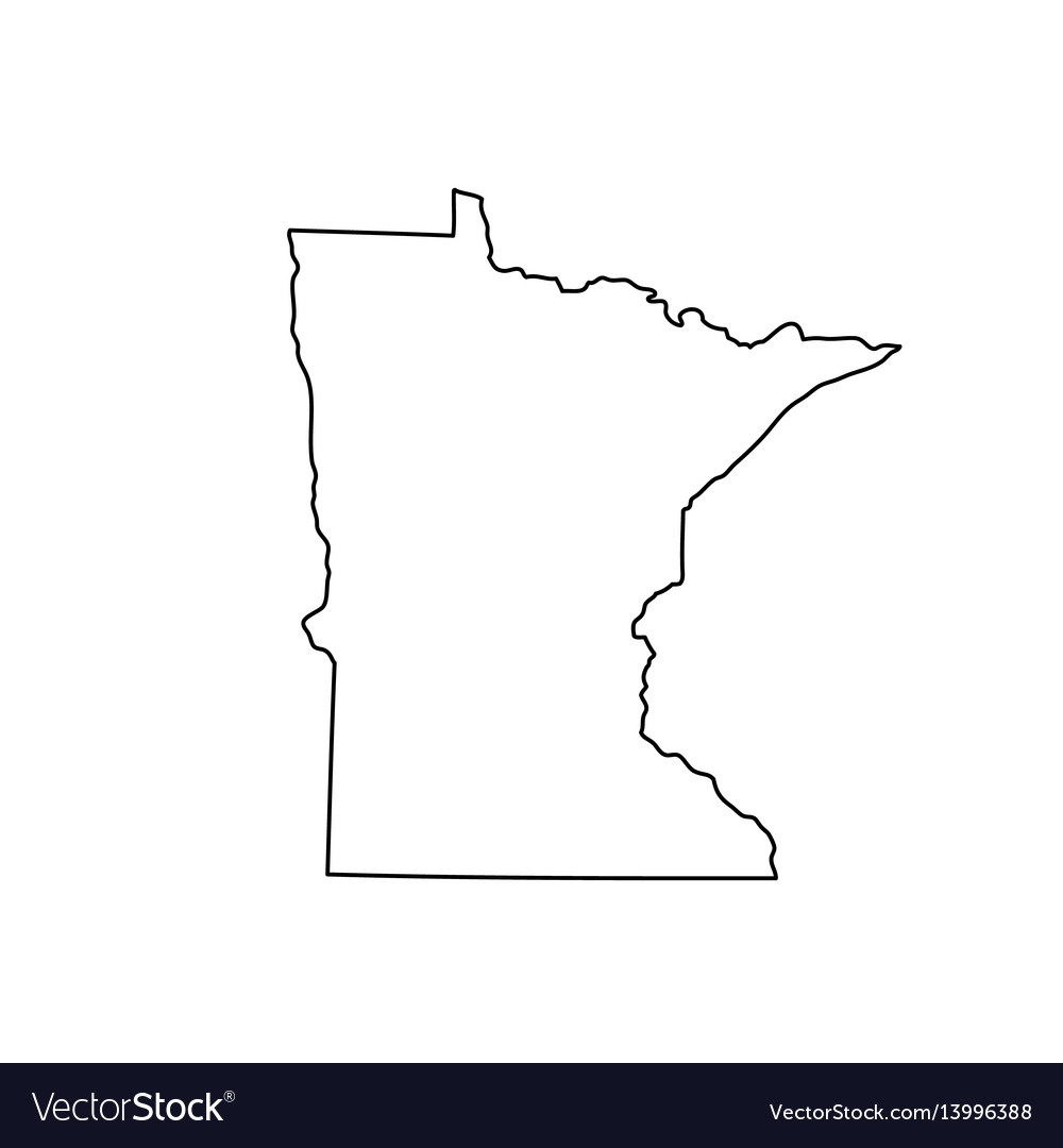 Map us state minnesota Royalty Free Vector Image