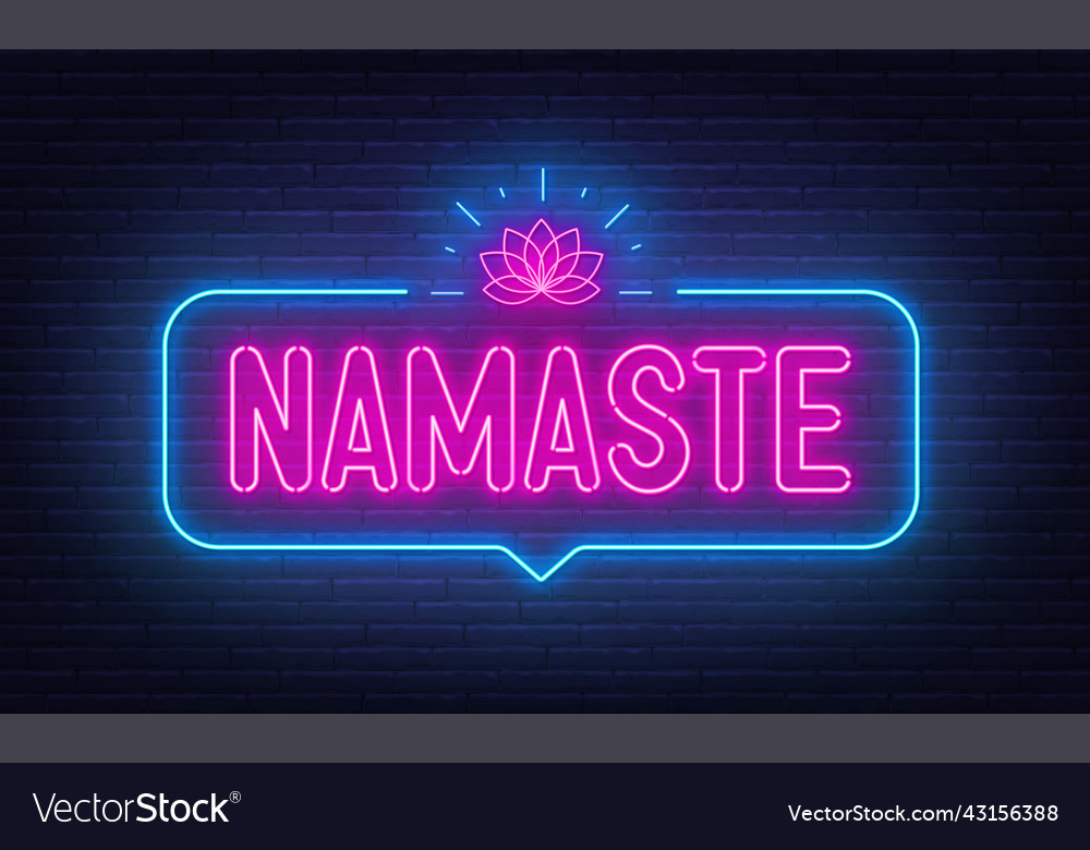 namaste neon sign