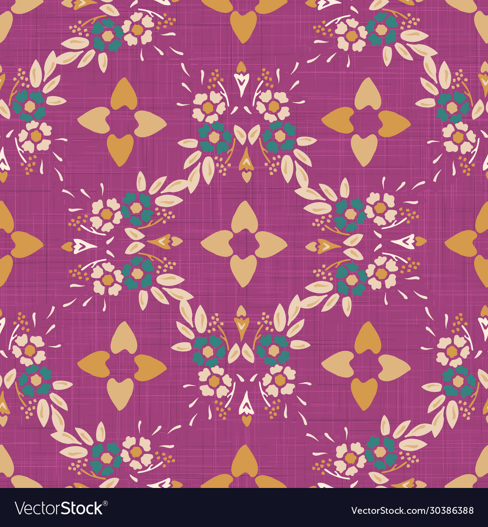 Old indian arabesque flower damask seamless Vector Image