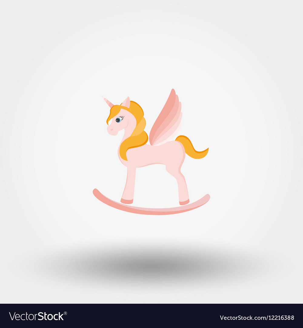 Rocking Horse Unicorn Royalty Free Vector Image