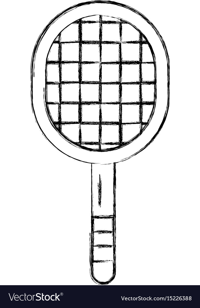 Sketch draw sport racket cartoon