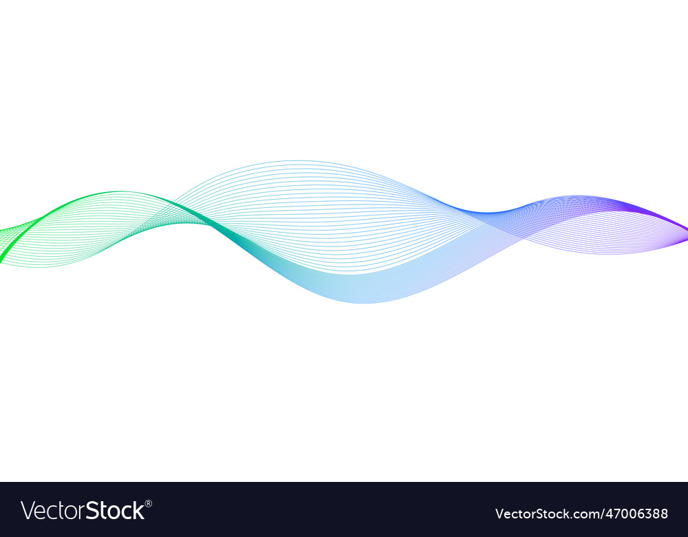 Smooth flowing wave lines abstract curved wavy