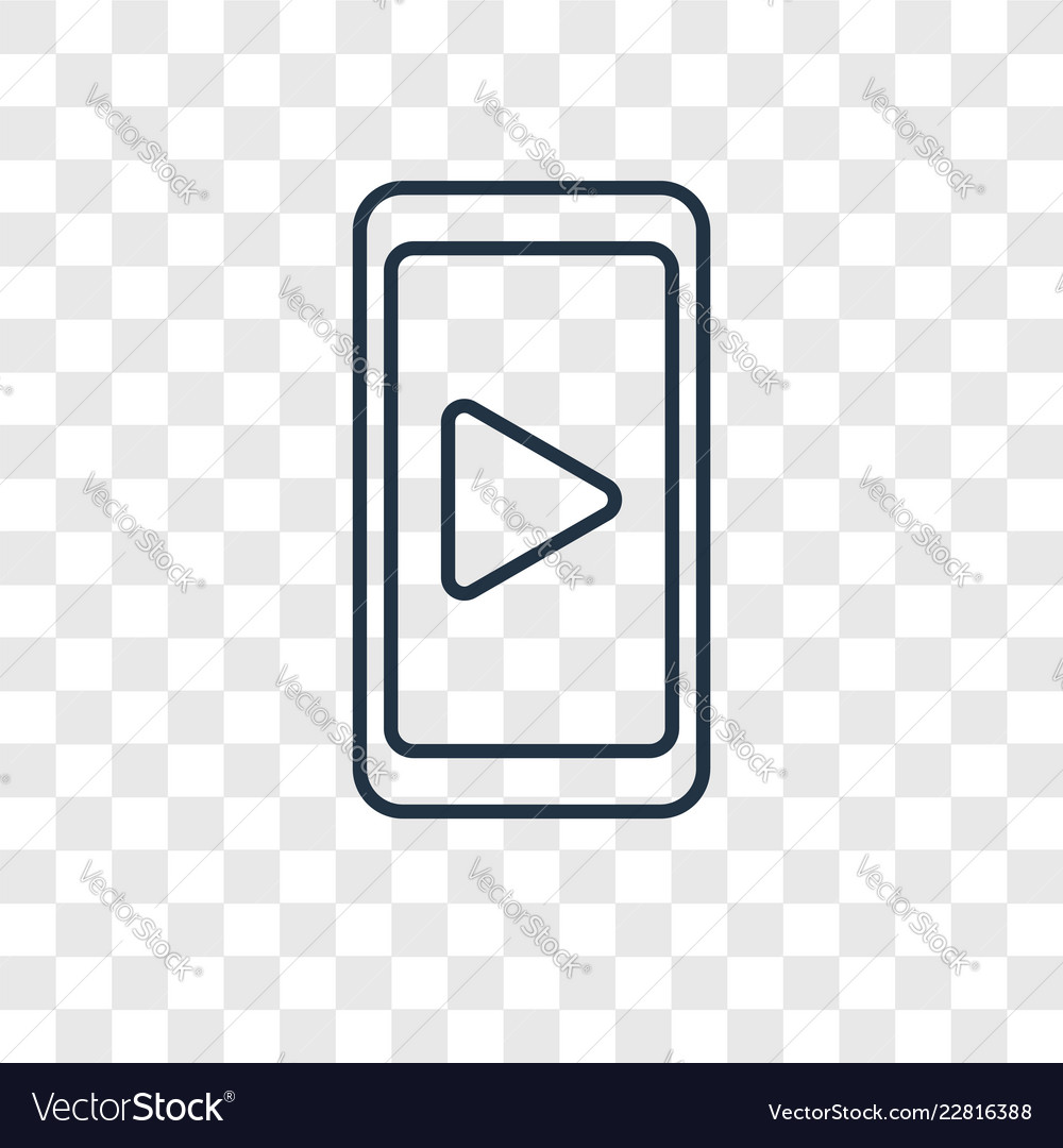 Video player concept linear icon isolated