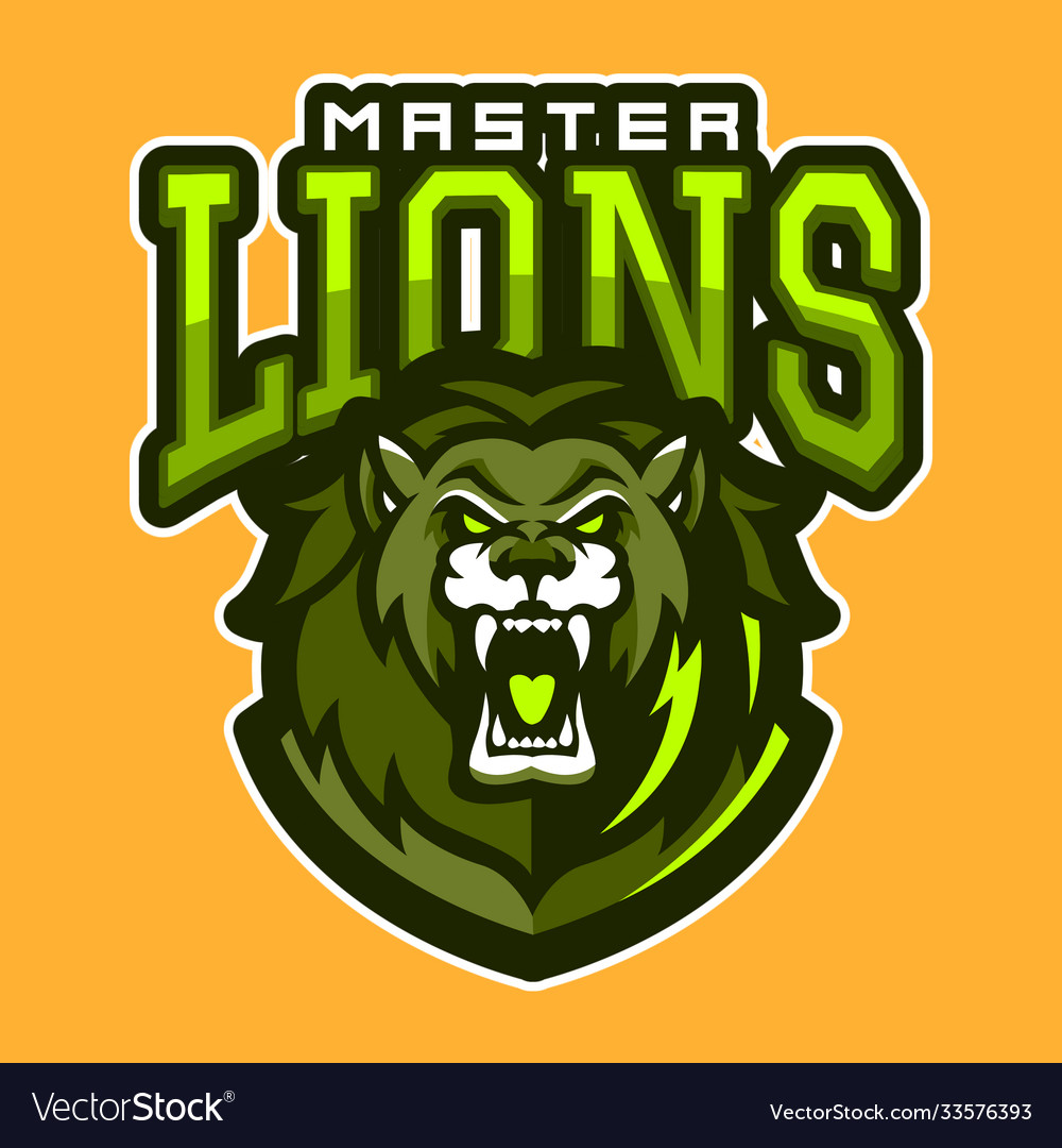 A lion emblem mascot logo design graphic Vector Image