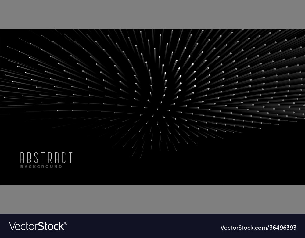 Abstract 3d style particle black background design vector image Abstract 3d style particle black background design