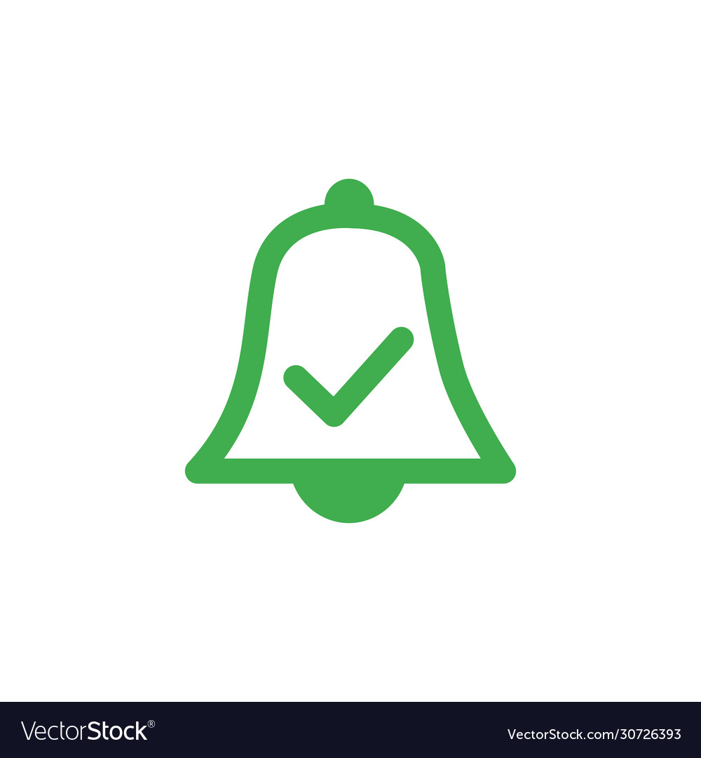 Erlauben Benachrichtigungen Glockensymbol ein aktiver Alarm vector image Erlauben Benachrichtigungen Glockensymbol ein aktiver Alarm