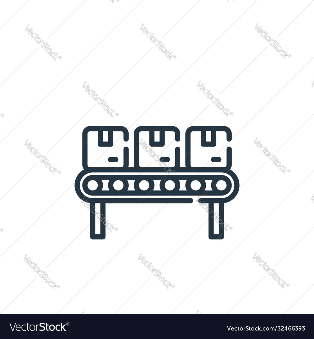 Assembly line icon editable stroke