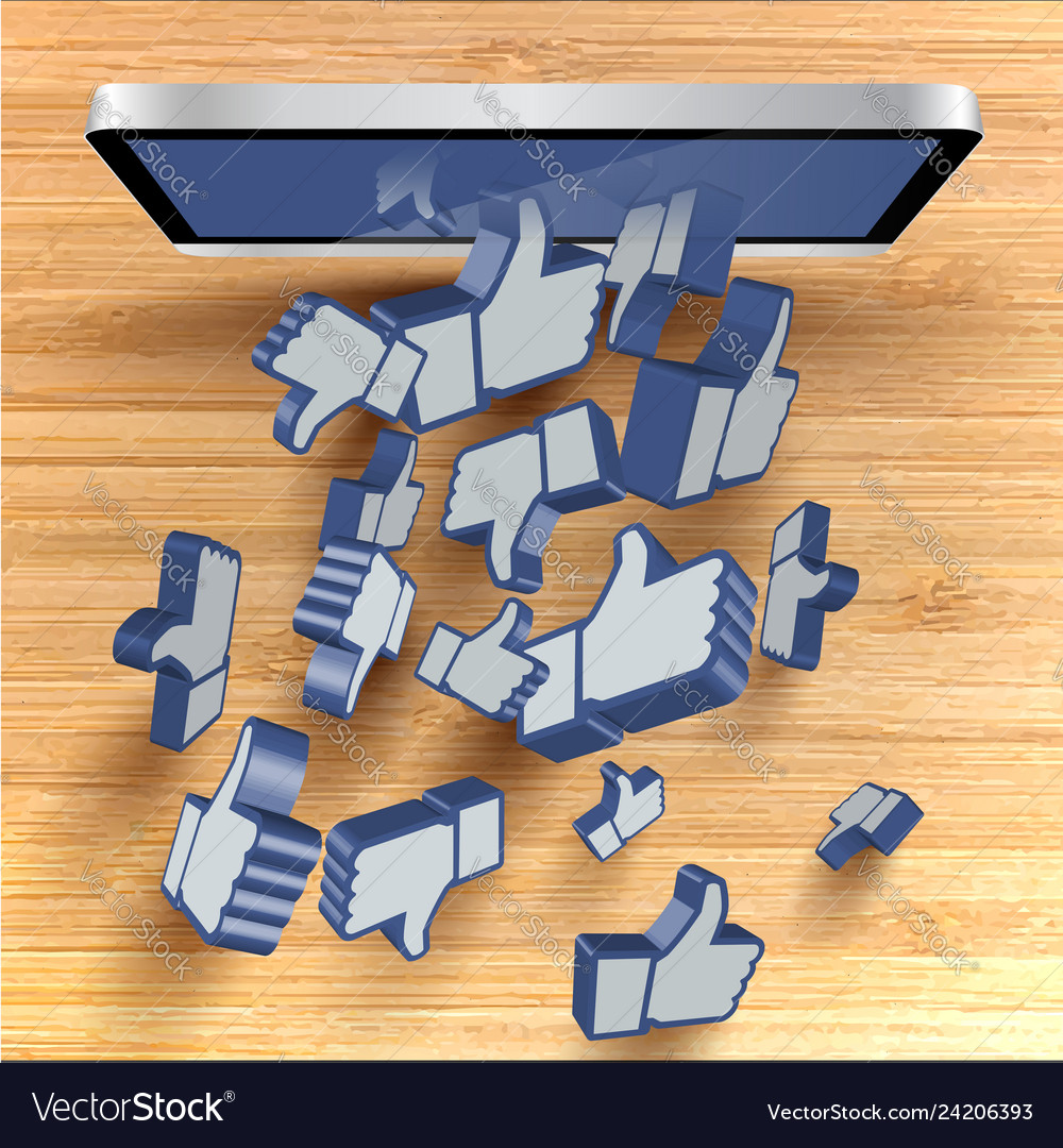 Background 3d like with screen vector image Background 3d like with screen