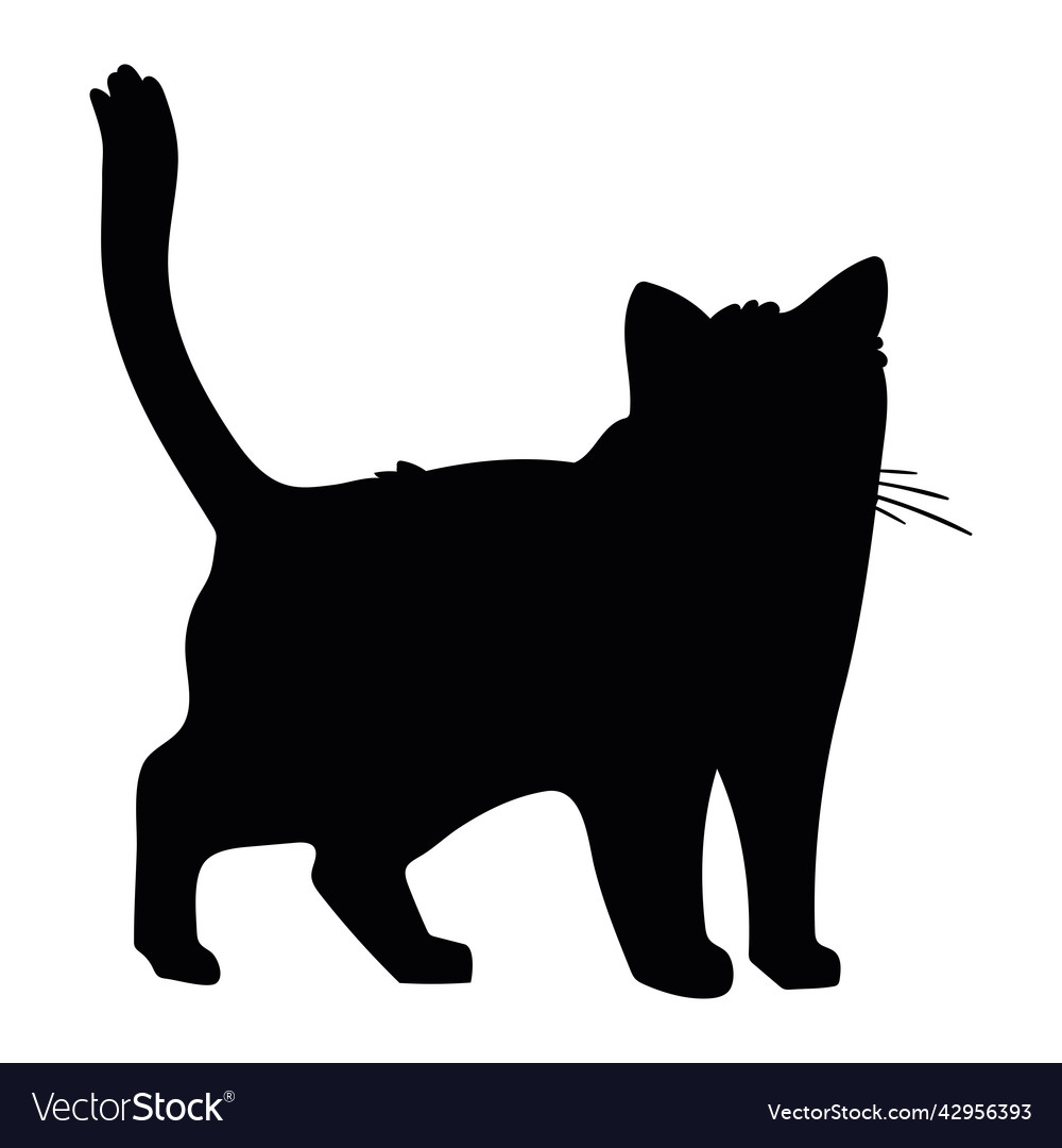 Cat black silhouette style Royalty Free Vector Image