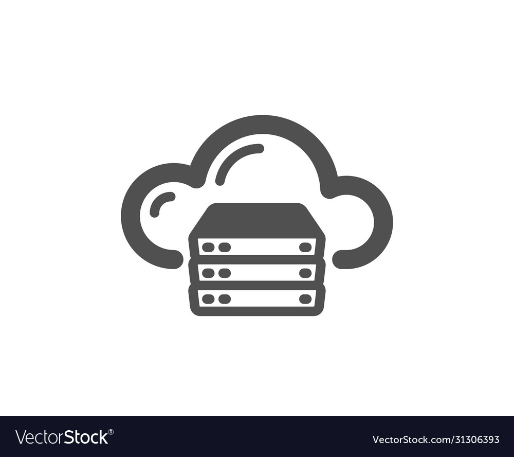 Cloud computing server icon internet data storage