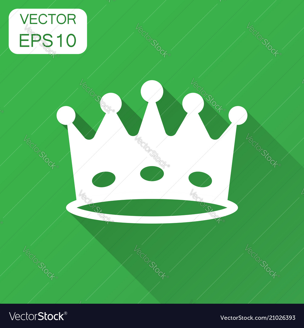 Crown diadem icon in flat style royalty