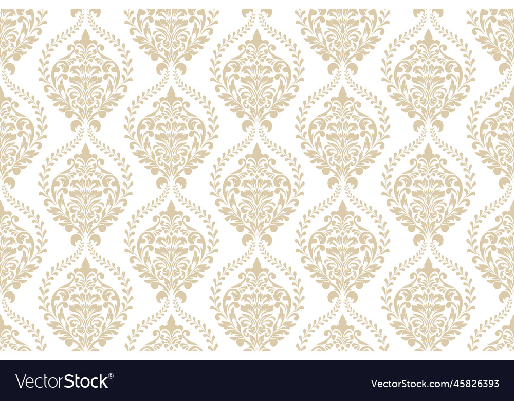 Damask Floral Pattern Element